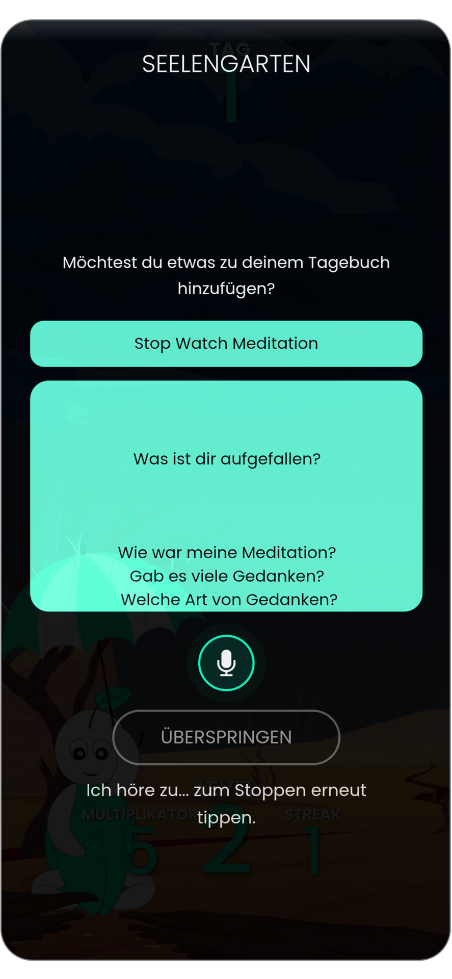 Einträge mit Stimme verfassen.