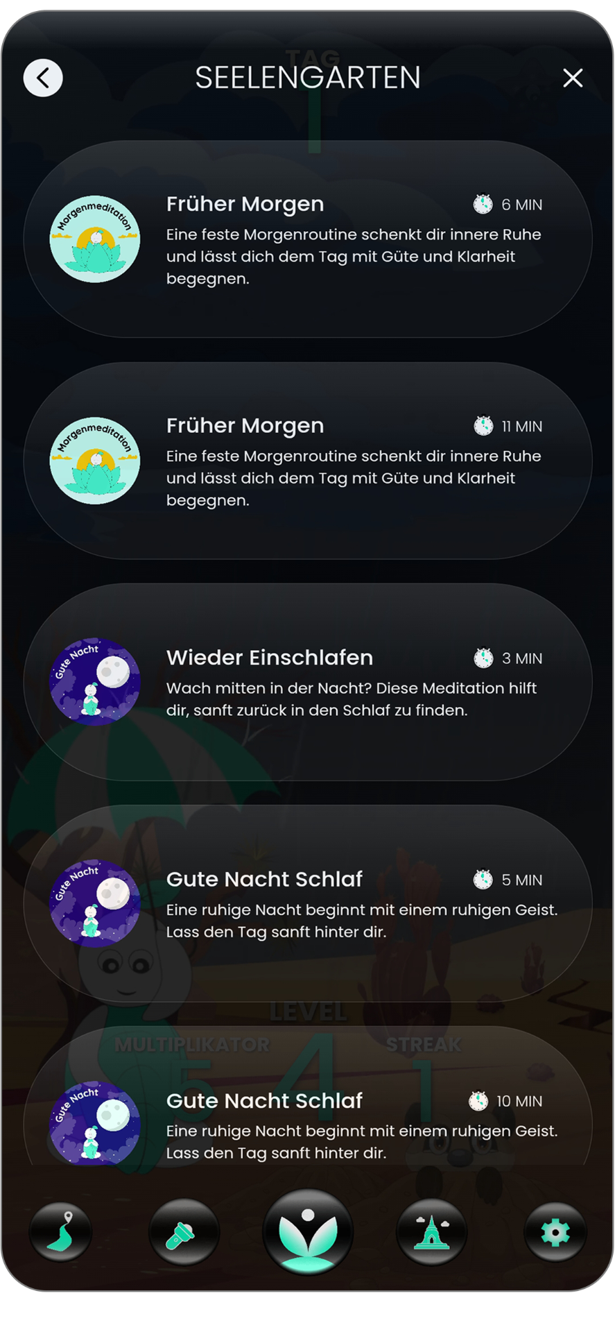 Für jeden Moment die richtige Meditation.